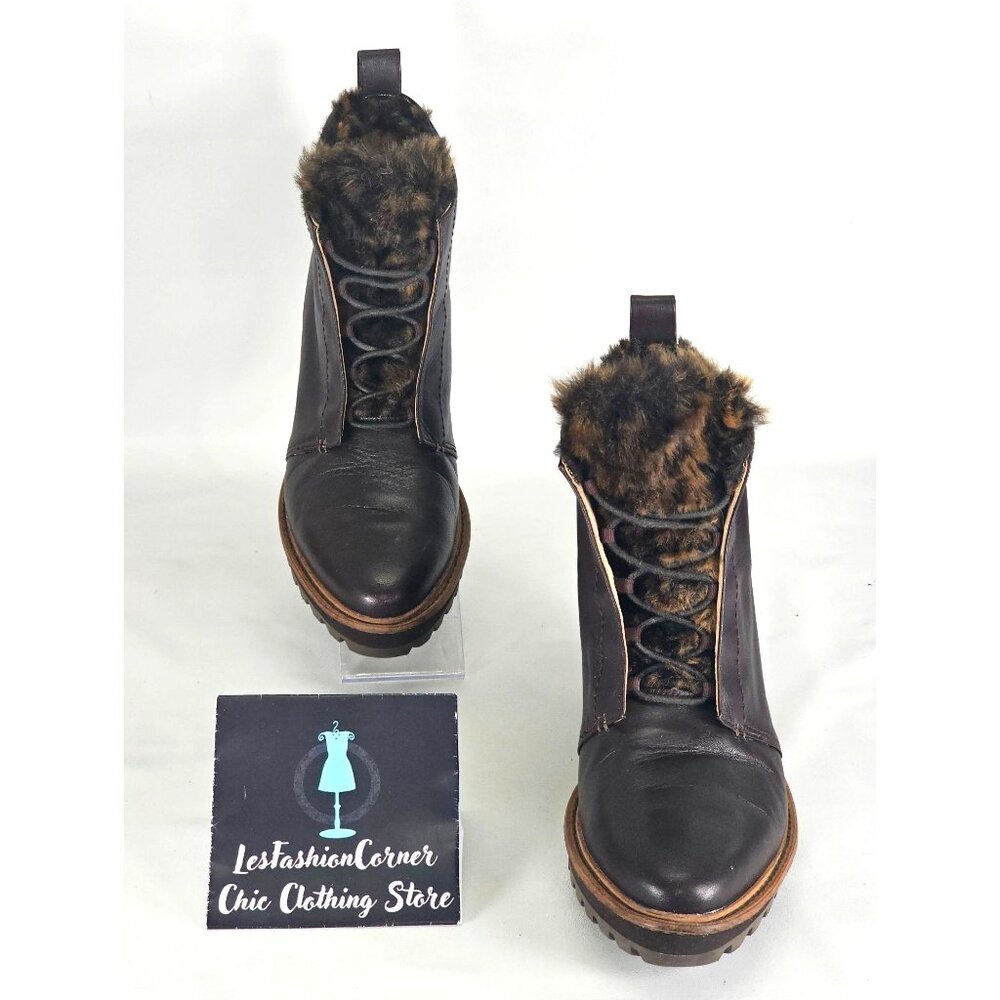 Kelsi Dagger Women's Brown Leather  Brooklyn Patterson Hiking Boots Size 10 286 - Picture 3 of 16